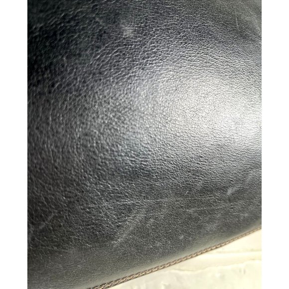 Fossil Black Faux Leather Tote Bag - Lightly Distressed - Picture 15 of 16